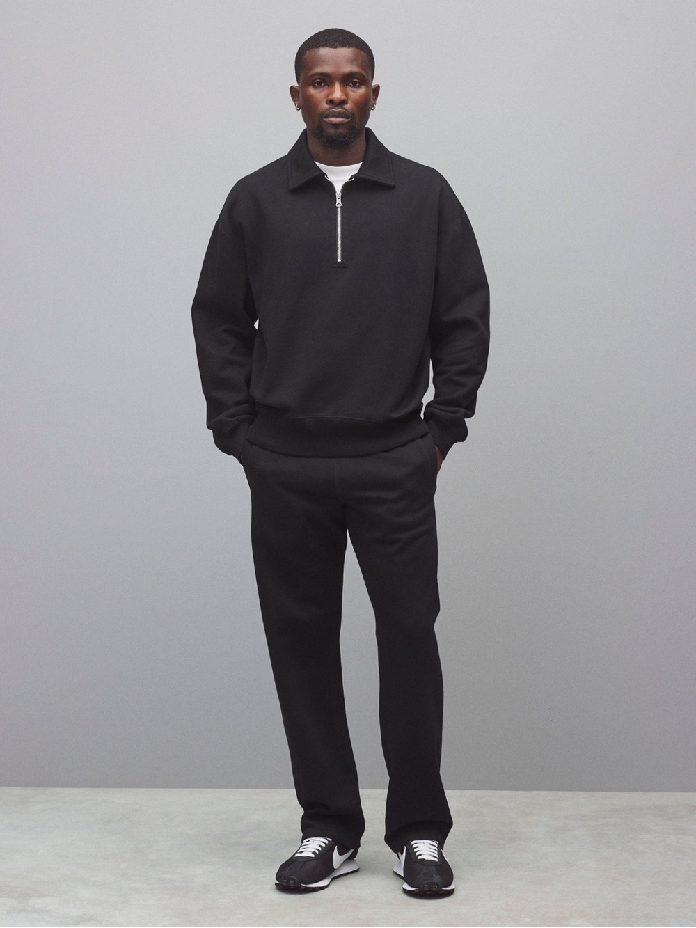 Reigning Champ BRUSHED FLEECE RELAXED HALF ZIP SWEATSHIRT - Large